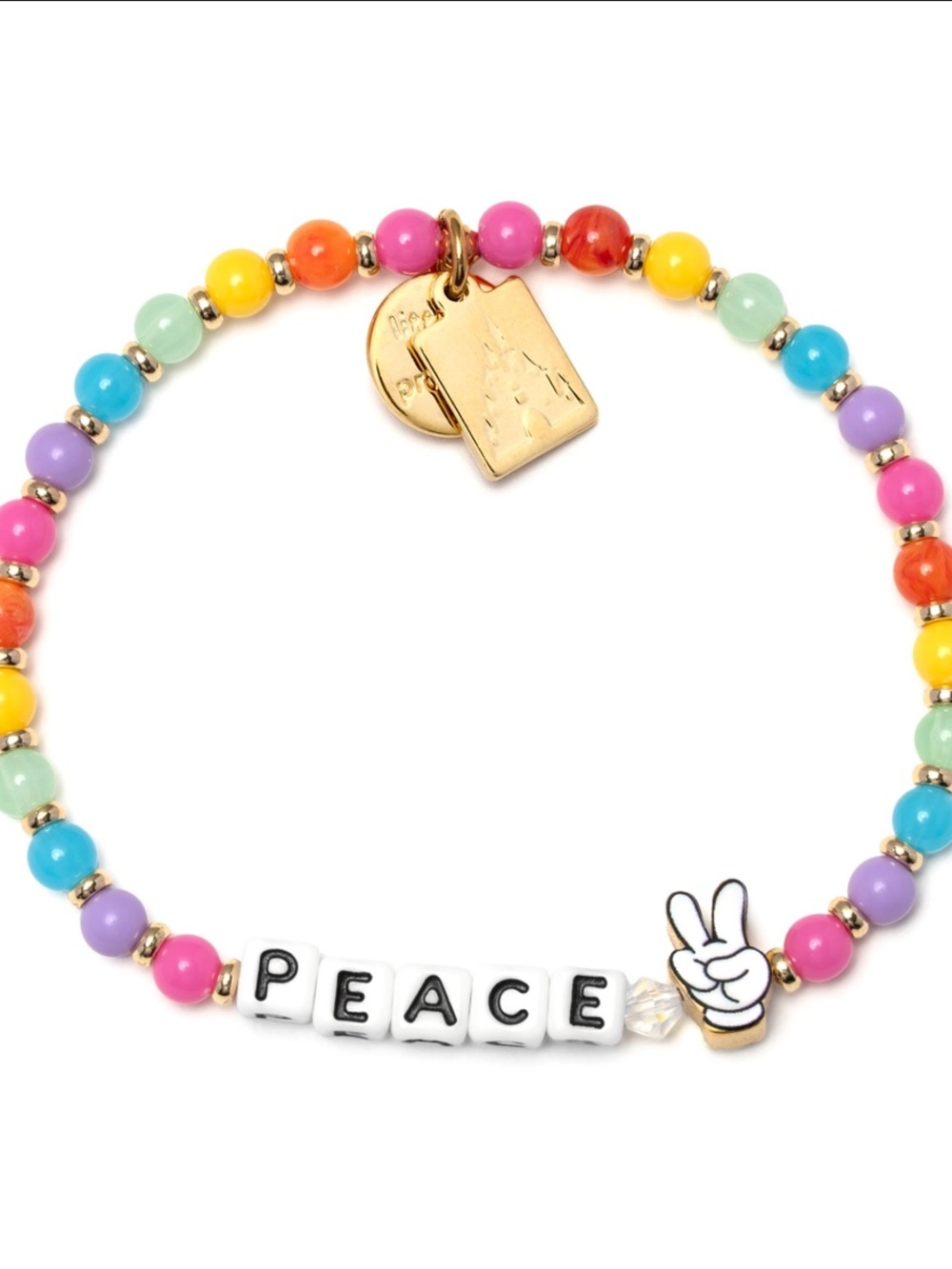 Disney Little Words Project Mickey Mouse Peace Bracelet, comes with canvas bag